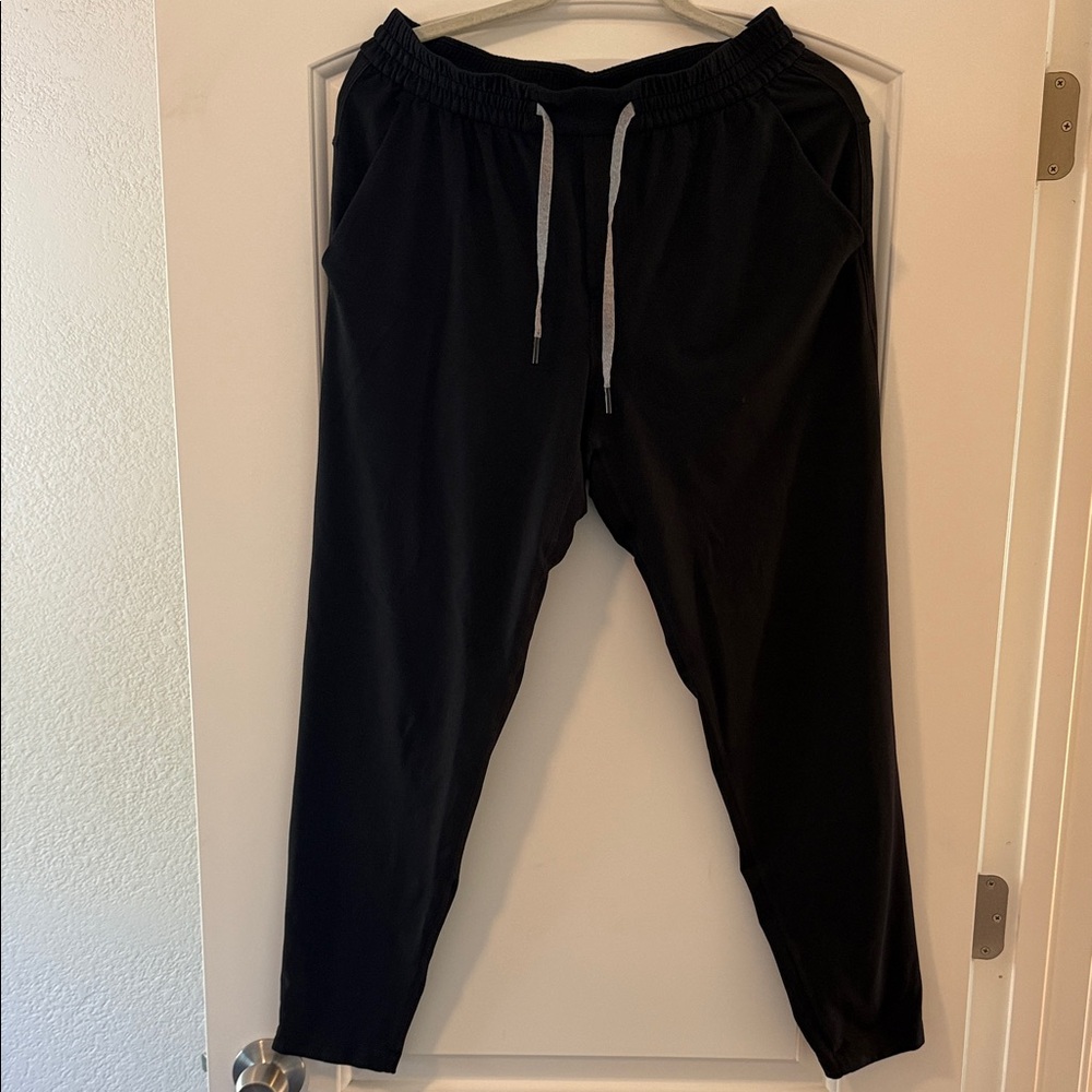 lululemon athletica Black Men's Joggers with Gray Drawstring